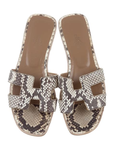 hermes sandal grey|hermes snakeskin sandals.